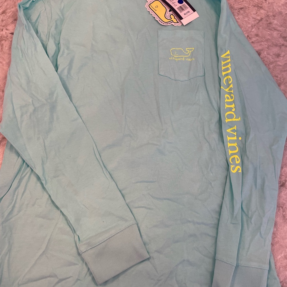 Vineyard Vines Aqua Long Sleeve Shirt